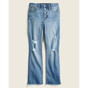 J. Crew 10" Demi Boot Crop Jean in Greenwich Street Wash 31 Distressed Raw Hem‎